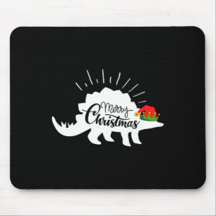 Alfombrilla De Ratón Stegosaurus Feliz Navidad Dinosaurio Divertido 