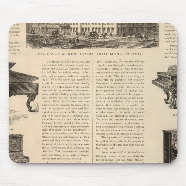 Alfombrilla De Ratón Steinway e hijos, fabricantes de piano (Frente)