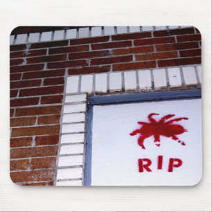 Alfombrilla De Ratón stencil de araña r.i.p.