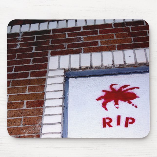 Alfombrilla De Ratón stencil de araña r.i.p. (Frente)