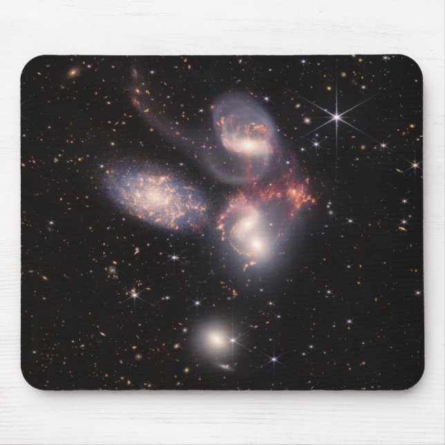 Alfombrilla De Ratón Stephan's Quintet 5 Galaxies Deep Field James Webb (Frente)