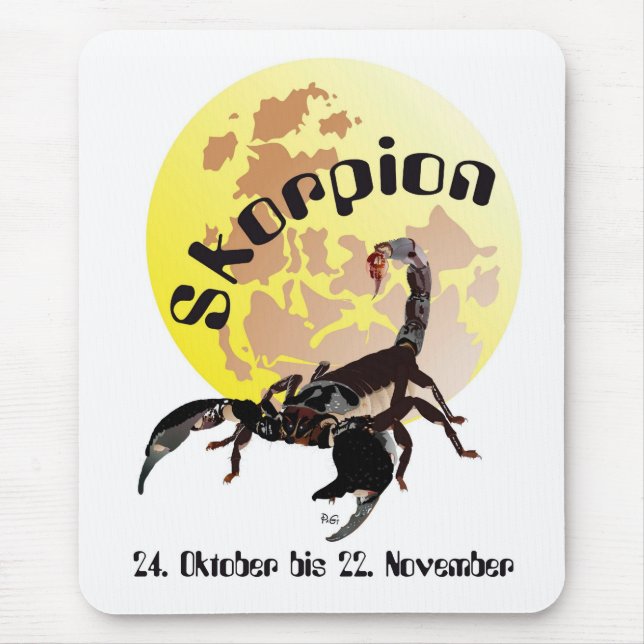 Alfombrilla De Ratón Sternzeichen Skorpion Mauspad (Frente)