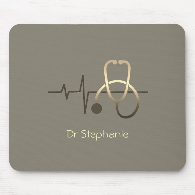 Alfombrilla De Ratón Stethoscope Hearbeat Medical (Frente)