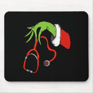 Alfombrilla De Ratón Stethoscope Santa Funny Navidades Xmas Enfermera N