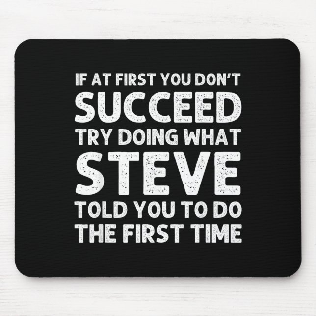 Alfombrilla De Ratón Steve Gift Name D Birthday Funny Christ  (Frente)