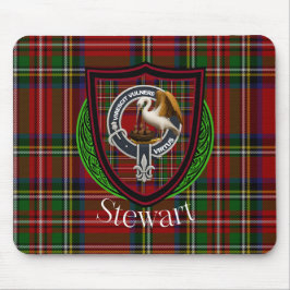 Alfombrilla De Ratón Stewart Scottish Clan Tartan and Crest