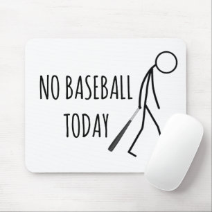 Alfombrilla De Ratón Stickman triste con bate de béisbol