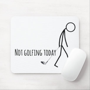Alfombrilla De Ratón Stickman Triste para Golfista