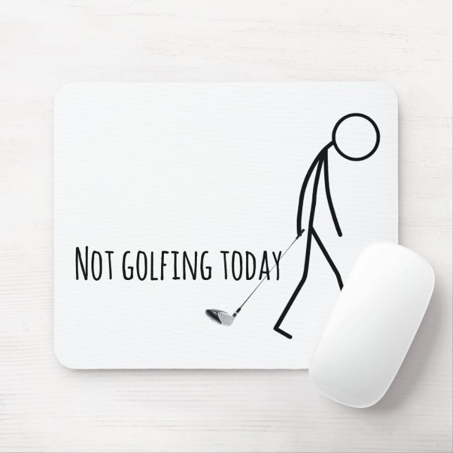 Alfombrilla De Ratón Stickman Triste para Golfista (Con ratón)