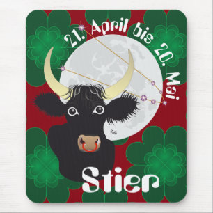 Alfombrilla De Ratón Stier 21. Abril bis 20. Mai Mausmatte