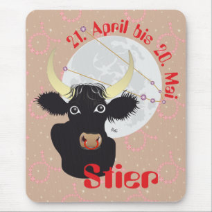 Alfombrilla De Ratón Stier 21. Abril bis 20. Mai Mausmatte