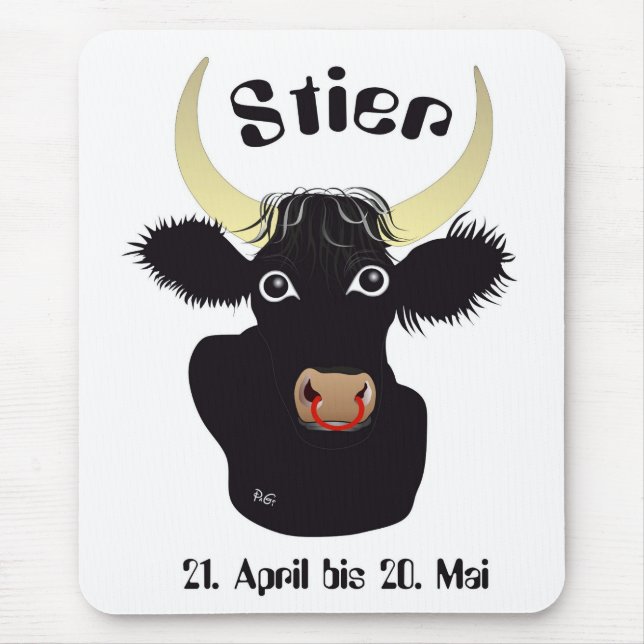 Alfombrilla De Ratón Stier 21. Abril bis 20. Mai Mauspad (Frente)
