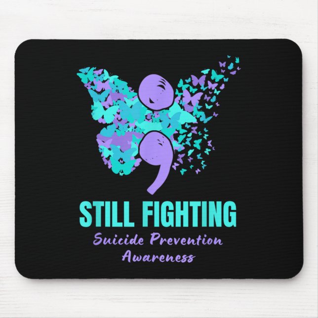 Alfombrilla De Ratón Still Fighting Suicide Prevention Awareness Butter (Frente)