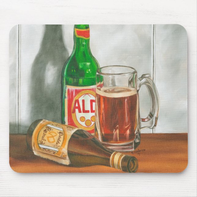 Alfombrilla De Ratón Still Life with Beer de Jennifer Goldberger (Frente)