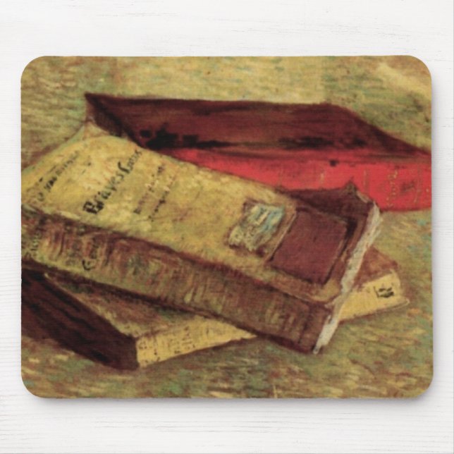 Alfombrilla De Ratón Still Life with Three Books de Vincent van Gogh (Frente)