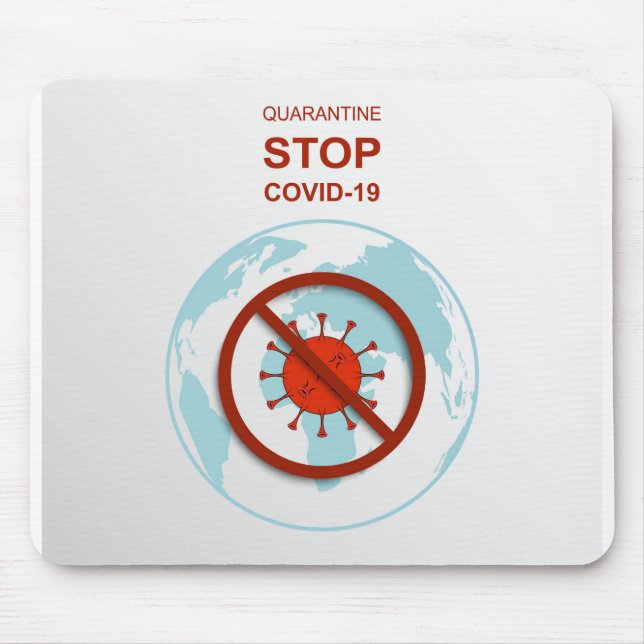 Alfombrilla De Ratón stop covid19 Mousepad (Frente)