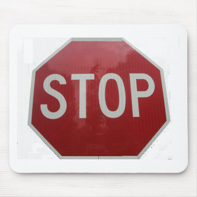 Alfombrilla De Ratón Stop Sign (Frente)