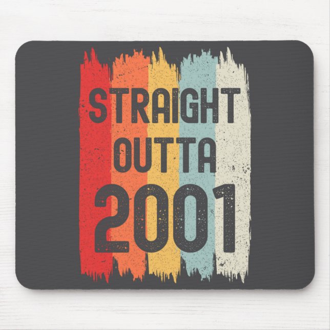 Alfombrilla De Ratón Straight Outta 2001 Funny Retro Birthday Awesome S (Frente)