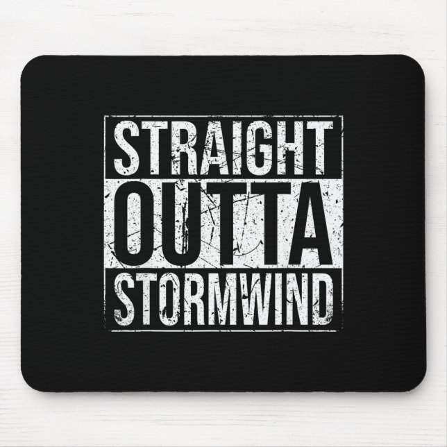 Alfombrilla De Ratón Straight Outta Wind Funny Wow Alliance Gamer Vinta (Frente)