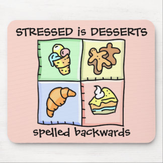 Alfombrilla De Ratón STRESSED es al revés - Mousepad deletreado los