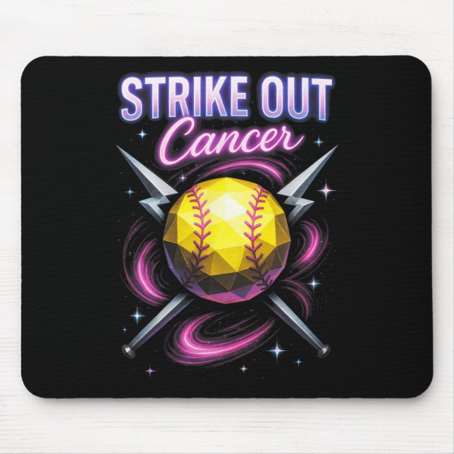 Alfombrilla De Ratón Strike Out Cancer - Breast Cancer Softll Support  (Frente)