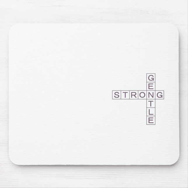 ALFOMBRILLA DE RATÓN STRONG＆GENTLE（ホワイト）   マウスパッド (Frente)