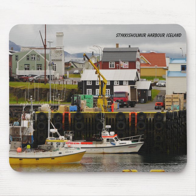 Alfombrilla De Ratón Stykkisholmur Harbour Islandia Mousepad (Frente)