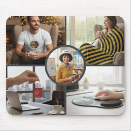 Alfombrilla De Ratón Stylish Custom Five Photo Personalized Mouse Pad
