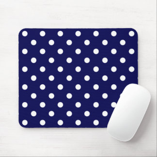 Alfombrilla De Ratón  Stylish Polka Dots On Dark Blue Mouse Pad