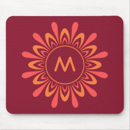 Alfombrilla De Ratón Stylized Sun Pattern custom monogram mousepad