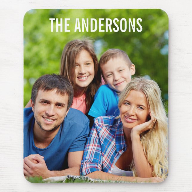 Alfombrilla De Ratón Su familia Foto y nombre Mousepad L (Frente)