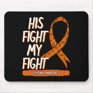Alfombrilla De Ratón Su lucha contra mi lucha contra la leucemia Naranj