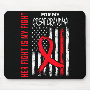 Alfombrilla De Ratón Su lucha es mi lucha Bisabuela Enfermedad cardíaca