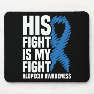 Alfombrilla De Ratón Su Lucha Es Mi Lucha Cinta Azul Alopecia Awarene
