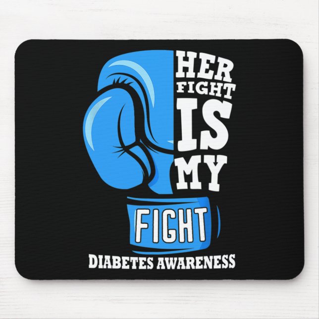 Alfombrilla De Ratón Su Lucha Es Mi Lucha Contra La Diabetes Glove De B (Frente)