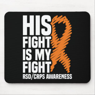 Alfombrilla De Ratón Su Lucha Mi Lucha Naranja Ribbon Rsdcrps Concienci
