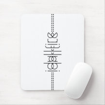 Su nombre como glifos alienígenas blanco único