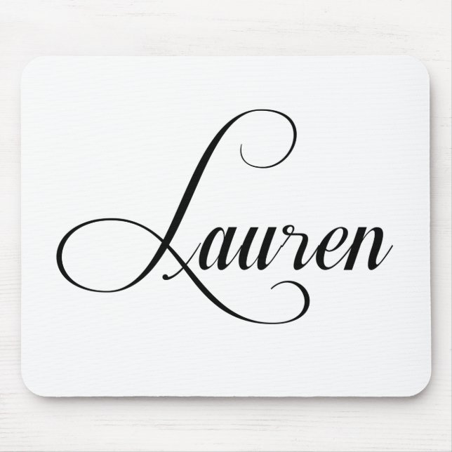 Alfombrilla De Ratón Su Nombre Es Lauren Calligraphy (Frente)
