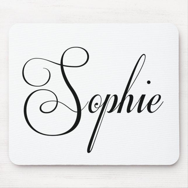 Alfombrilla De Ratón Su Nombre Es Sophie Calligraphy (Frente)