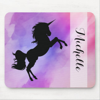 Alfombrilla De Ratón Su nombre Pastel Unicorn Mouse Pad