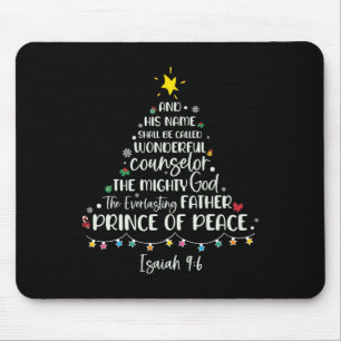 Alfombrilla De Ratón Su Nombre Se Llamará Isaiah 96 Christmas Tree