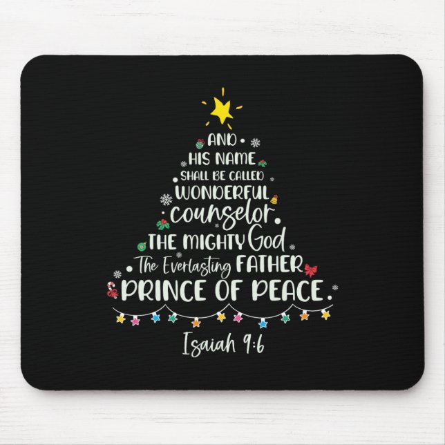 Alfombrilla De Ratón Su Nombre Se Llamará Isaiah 96 Christmas Tree (Frente)