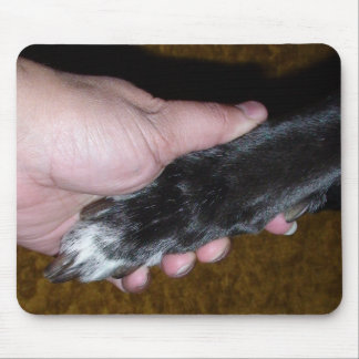 Alfombrilla De Ratón Su pata en mi mano ......