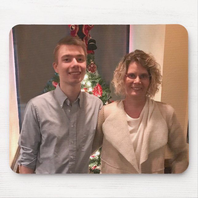 Alfombrilla De Ratón Su propia imagen de la familia de la foto moderna (Frente)