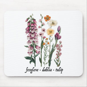 Alfombrilla De Ratón Suave Floral anti Trump Foxglove ventilado Dahlia