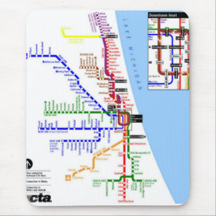 Alfombrilla De Ratón Subterráneo Mousepad de Chicago