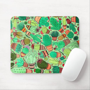 Alfombrilla De Ratón Suculento Cactus Potted Plants Green Cacti Garden