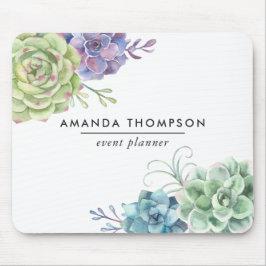 Alfombrilla De Ratón Sucultores de cactus del desierto de acuarela