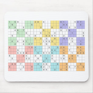 Alfombrilla De Ratón sudoku pastel