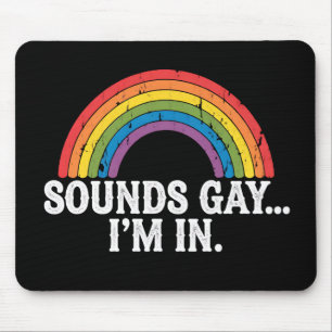 Alfombrilla De Ratón Suena Gay Estoy En Arcoíris LGBTQ Vintage Retro